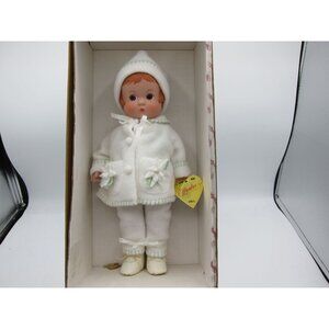 Patsy Snow Baby Collectible Effanbee Porcelain Doll White Winter Outfit